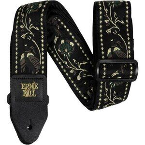 Jacquard Guitar Strap Adjustable 72in Bass Strap With Leather Ends Durable